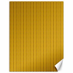 Yellow Knitted Pattern Canvas 12  X 16  by goljakoff