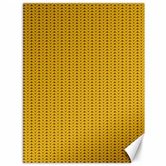 Yellow Knitted Pattern Canvas 36  X 48  by goljakoff