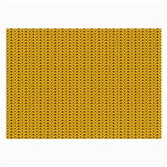 Yellow Knitted Pattern Large Glasses Cloth (2 Sides) by goljakoff