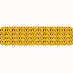 Yellow Knitted Pattern Large Bar Mats by goljakoff