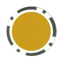 Yellow Knitted Pattern Poker Chip Card Guard by goljakoff