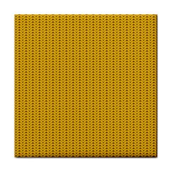 Yellow Knitted Pattern Face Towel by goljakoff