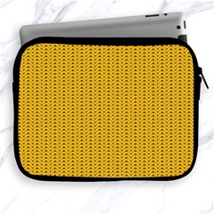 Yellow Knitted Pattern Apple Ipad 2/3/4 Zipper Cases by goljakoff