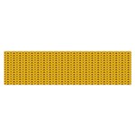 Yellow knitted pattern Satin Scarf (Oblong) Front