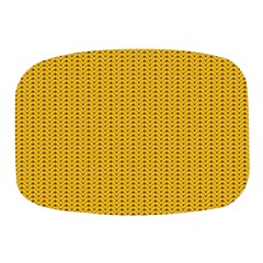 Yellow Knitted Pattern Mini Square Pill Box by goljakoff