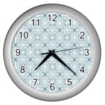 Tulip  flower  Wall Clock (Silver) Front