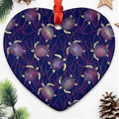 Turtles  Heart Ornament (two Sides) by SychEva