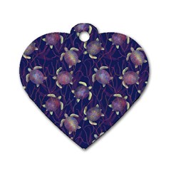 Turtles  Dog Tag Heart (one Side) by SychEva