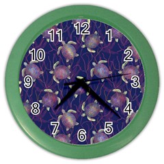 Turtles  Color Wall Clock by SychEva