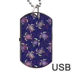 Turtles  Dog Tag Usb Flash (two Sides) by SychEva