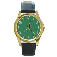 Amazon Green Round Gold Metal Watch by FabChoice