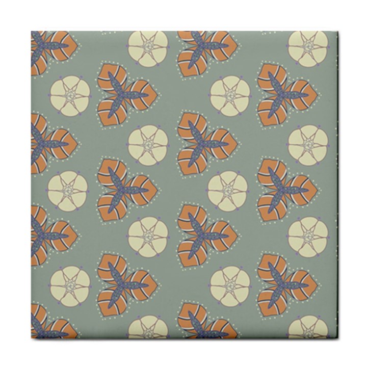 Flowers leaves. floristic pattern Tile Coaster