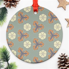 Flowers Leaves  Floristic Pattern Ornament (round) by SychEva