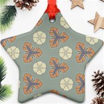 Flowers leaves. floristic pattern Star Ornament (Two Sides) Front