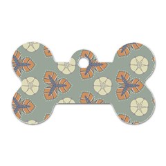 Flowers Leaves  Floristic Pattern Dog Tag Bone (one Side) by SychEva