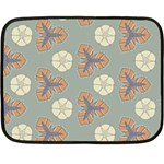 Flowers leaves. floristic pattern Fleece Blanket (Mini) 35 x27  Blanket