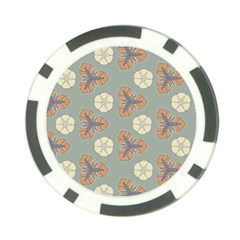 Flowers Leaves  Floristic Pattern Poker Chip Card Guard (10 Pack) by SychEva