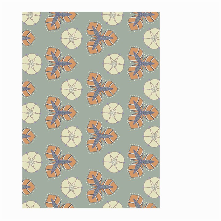 Flowers leaves. floristic pattern Large Garden Flag (Two Sides)