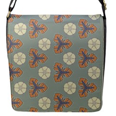 Flowers Leaves  Floristic Pattern Flap Closure Messenger Bag (s) by SychEva