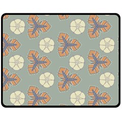 Flowers Leaves  Floristic Pattern Double Sided Fleece Blanket (medium)  by SychEva