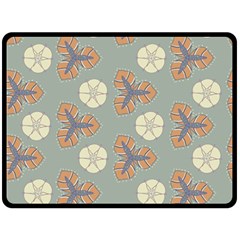 Flowers Leaves  Floristic Pattern Double Sided Fleece Blanket (large)  by SychEva