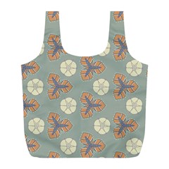 Flowers Leaves  Floristic Pattern Full Print Recycle Bag (l) by SychEva