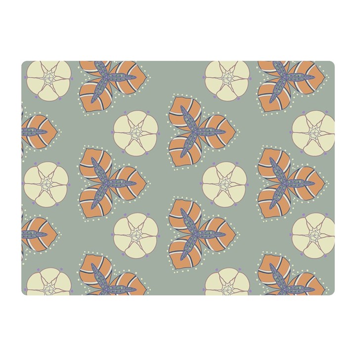 Flowers leaves. floristic pattern Double Sided Flano Blanket (Mini) 