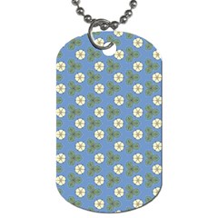 Flowers Leaves  Floristic Pattern Dog Tag (two Sides) by SychEva