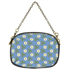 Flowers Leaves  Floristic Pattern Chain Purse (one Side) by SychEva