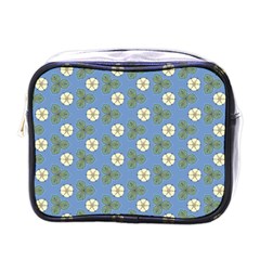 Flowers Leaves  Floristic Pattern Mini Toiletries Bag (one Side) by SychEva