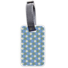 Flowers Leaves  Floristic Pattern Luggage Tag (one Side) by SychEva