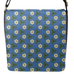 Flowers Leaves  Floristic Pattern Flap Closure Messenger Bag (s) by SychEva