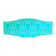 Blue Triangles Stretchable Headband by JustToWear