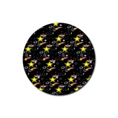 Sparkle Stars Rubber Round Coaster (4 Pack) 