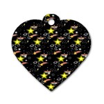 Sparkle Stars Dog Tag Heart (Two Sides) Back