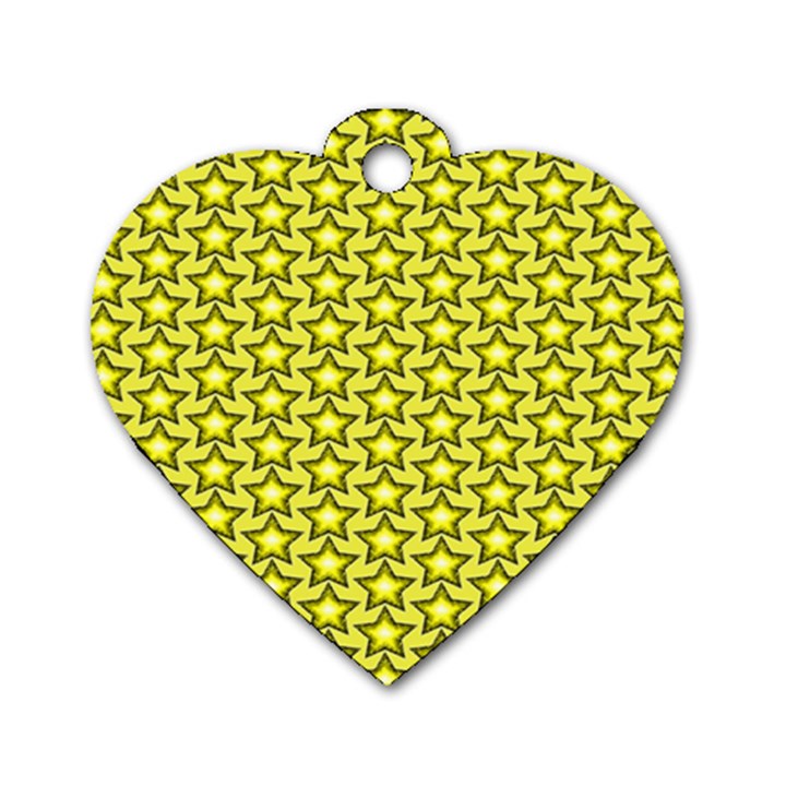 Stars Dog Tag Heart (Two Sides)