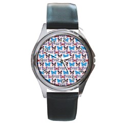 Show Time Round Metal Watch