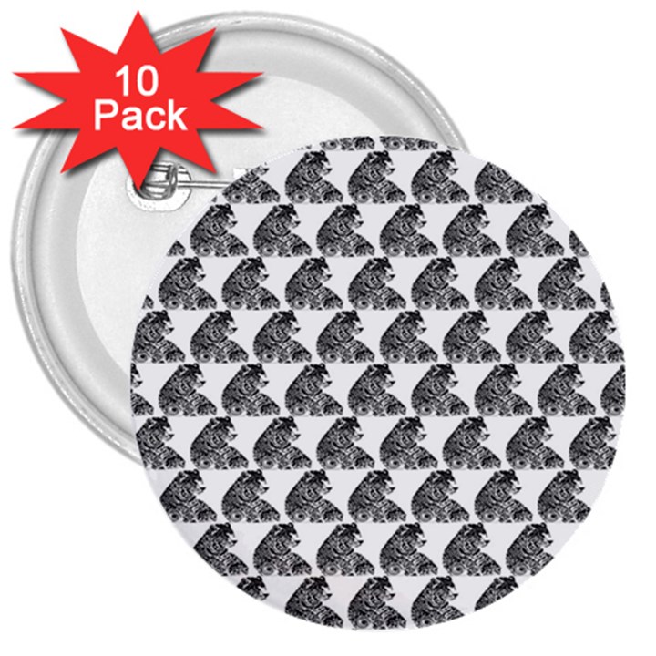 Leopard 3  Buttons (10 pack) 