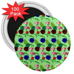 Rose Lotus 3  Magnets (100 Pack) by Sparkle