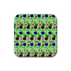 Rose Lotus Rubber Coaster (square)  by Sparkle