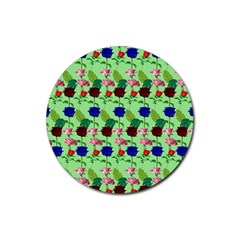 Rose Lotus Rubber Coaster (round)  by Sparkle