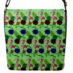 Rose Lotus Flap Closure Messenger Bag (s) by Sparkle