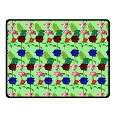 Rose Lotus Double Sided Fleece Blanket (small)  by Sparkle