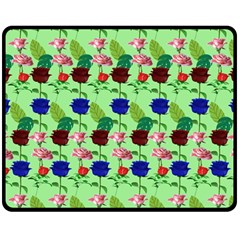 Rose Lotus Double Sided Fleece Blanket (medium)  by Sparkle