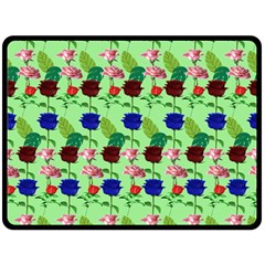 Rose Lotus Double Sided Fleece Blanket (large)  by Sparkle