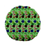 Rose Lotus Standard 15  Premium Flano Round Cushions Back