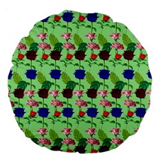 Rose Lotus Large 18  Premium Flano Round Cushions by Sparkle