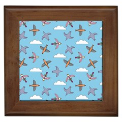 Birds In The Sky Framed Tile by SychEva