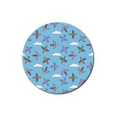 Birds In The Sky Rubber Coaster (round)  by SychEva