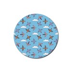 Birds in the sky Rubber Round Coaster (4 pack)  Front